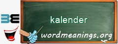WordMeaning blackboard for kalender